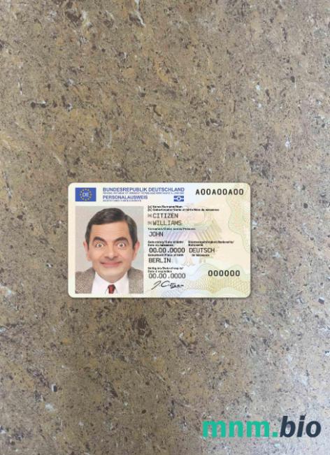 Niemcy szablon ID (2021 – obecnie) fotowygląd szablon PSD